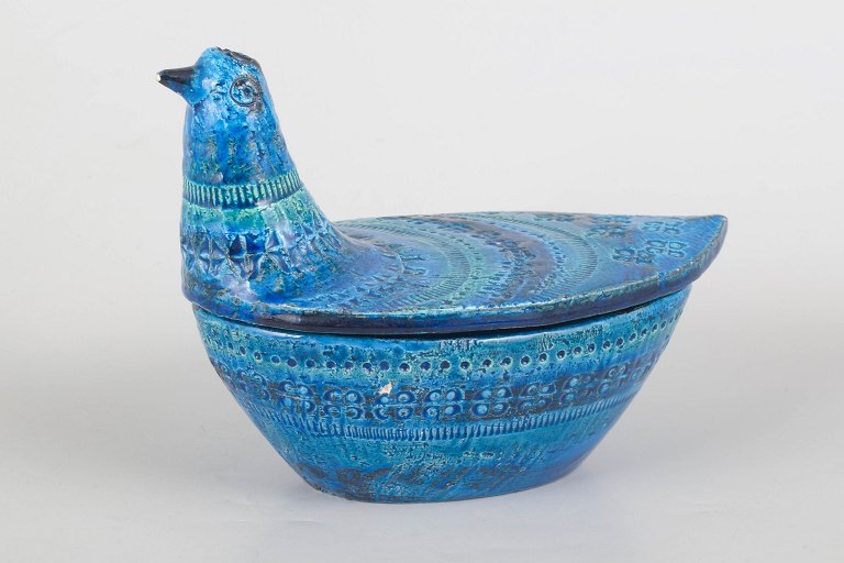 Aldo Londi for Bitossi, rare bird-shaped lidded box.