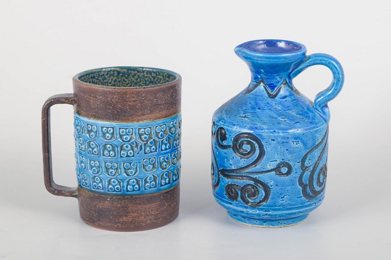 Aldo Londi for Bitossi, mug and pitcher.