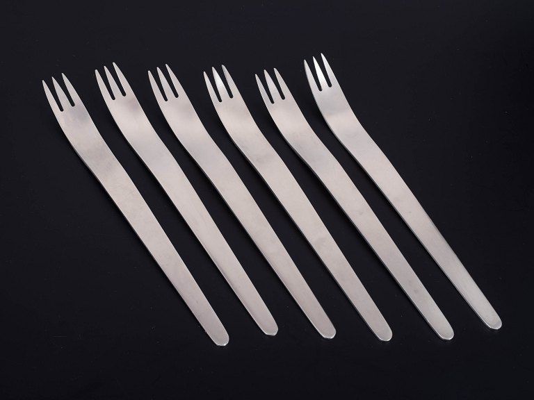 Arne Jacobsen for Anton Michelsen, set of six dinner forks.