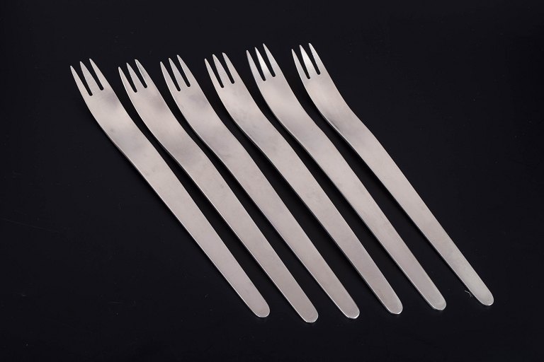 Arne Jacobsen for Anton Michelsen, set of six dinner forks.
