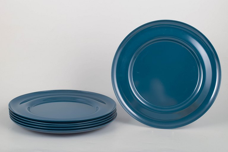 Henning Koppel for Georg Jensen, set of six melamine plates.