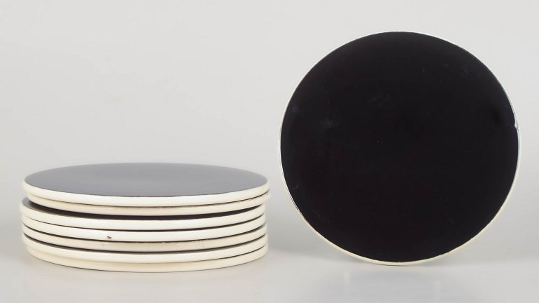 Aluminia, set of eight butter boards.