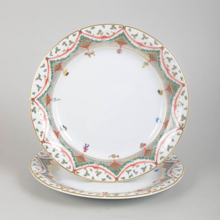 Royal Copenhagen Christmas Joy, pair of plates.